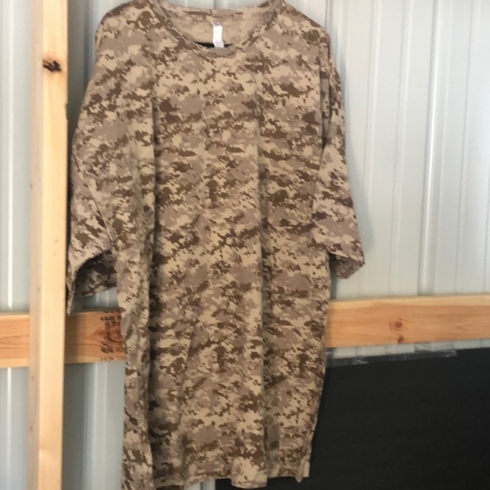 camouflage print 4X unisex tshirt big mens/plus size‎
